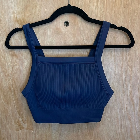 Aerie Blue Ribbed Sport Tank - Picture 1 of 3